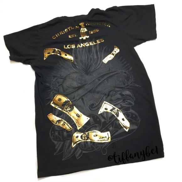 Christian Audigier Heart Breaker Rhinestone Tee - Picture 6 of 10